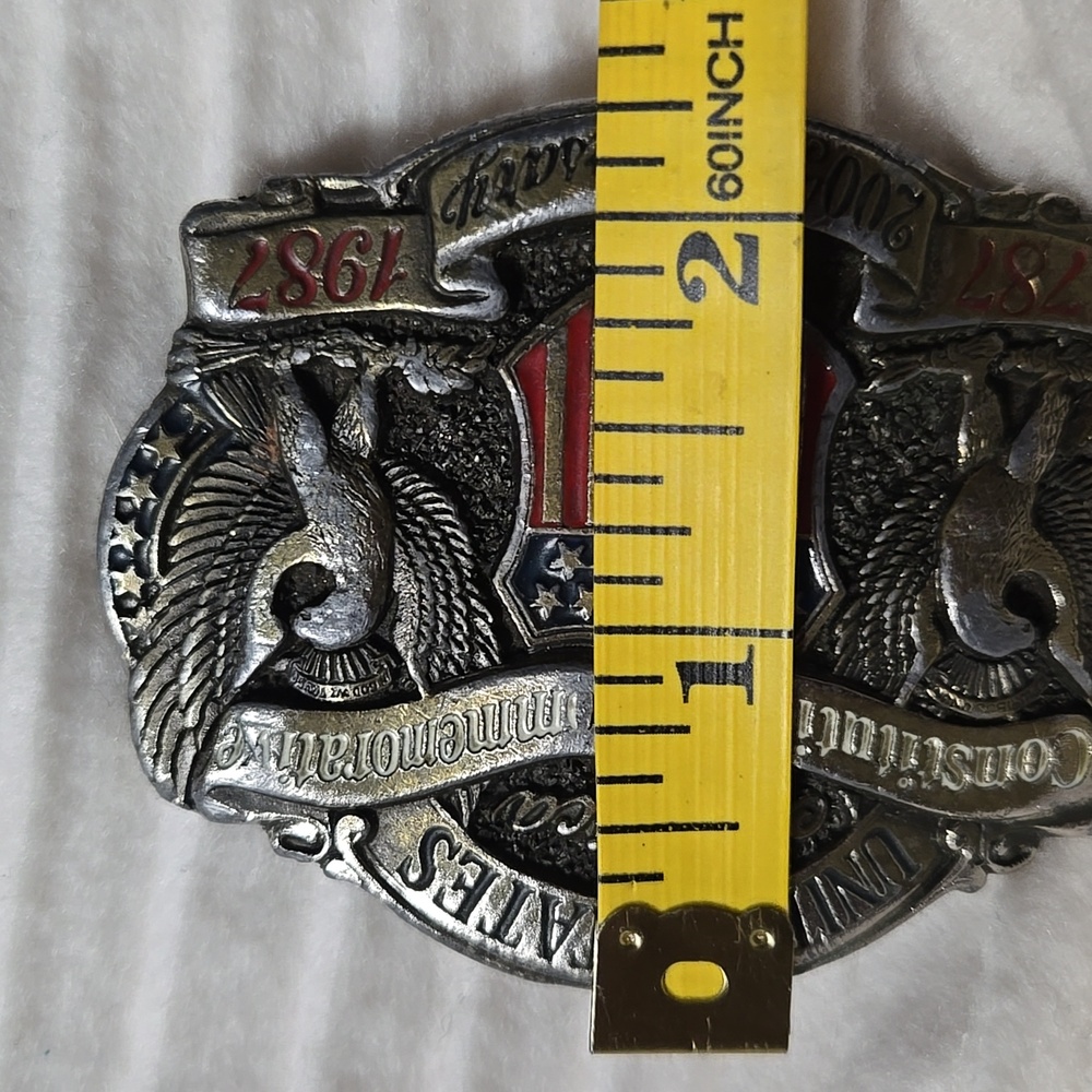 Vintage 1987 United States of America Constitution Commemorative Belt Buckle - Picture 4 of 7